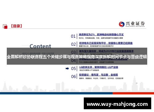 全面解析欧协联赛程五个关键步骤与观赛策略指南深度拆解时间节点与晋级逻辑